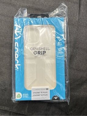 Speck Gemshell Grip Clear Case for iPhone 15 Plus and 14 Plus